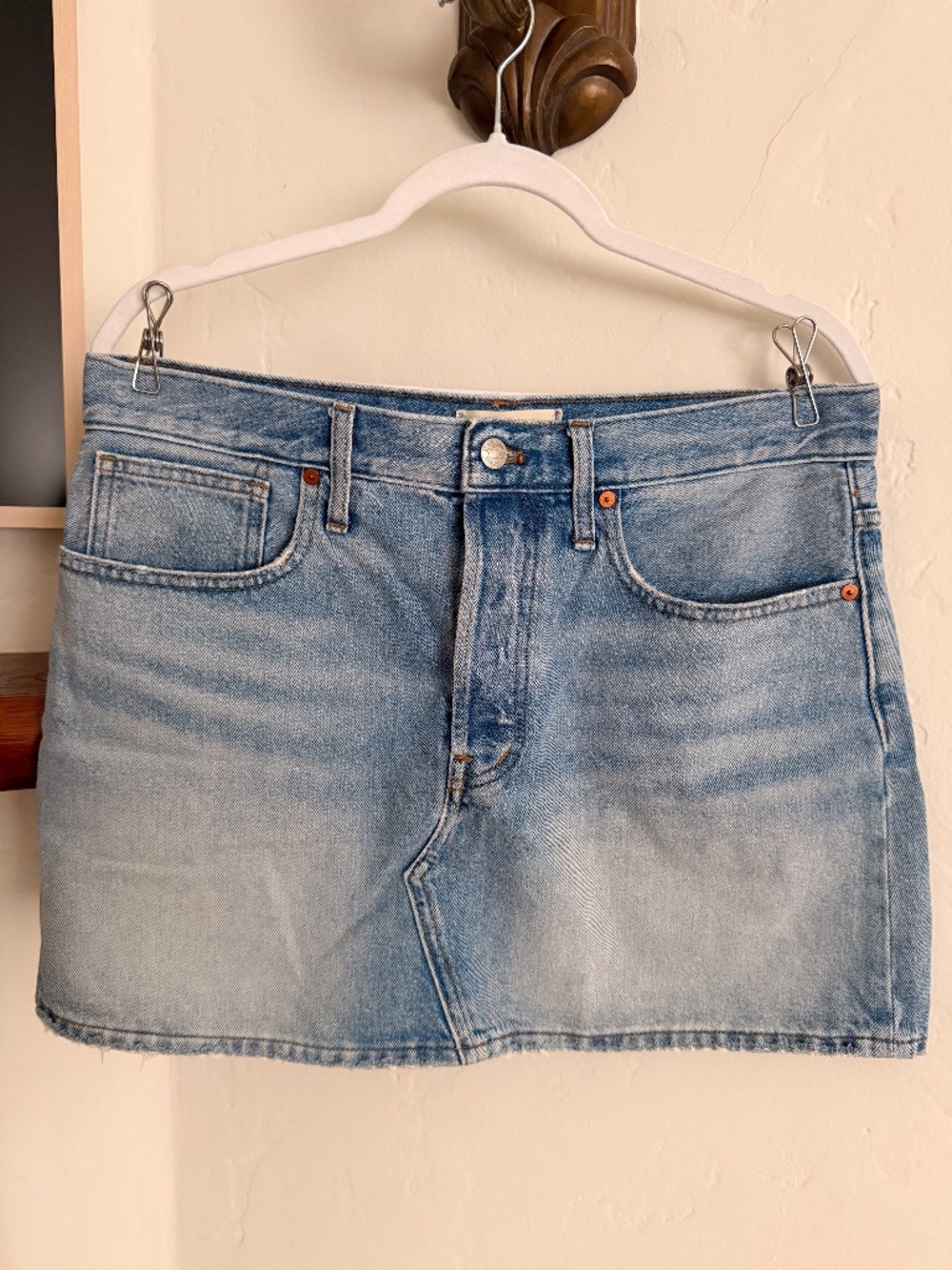 Madewell Rigid Denim Relaxed Mini Skirt 29 / 8 Y2K